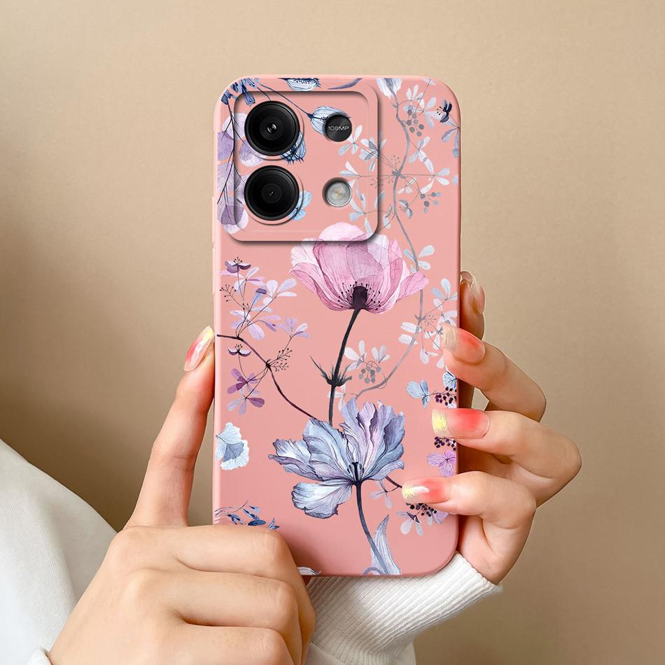 For Xiaomi Redmi Note 13 Pro Phone Case Bear Liquid Silicone Full Protection Anti Drop Cover For Redmi Note13 13Pro 4G 5G Capa