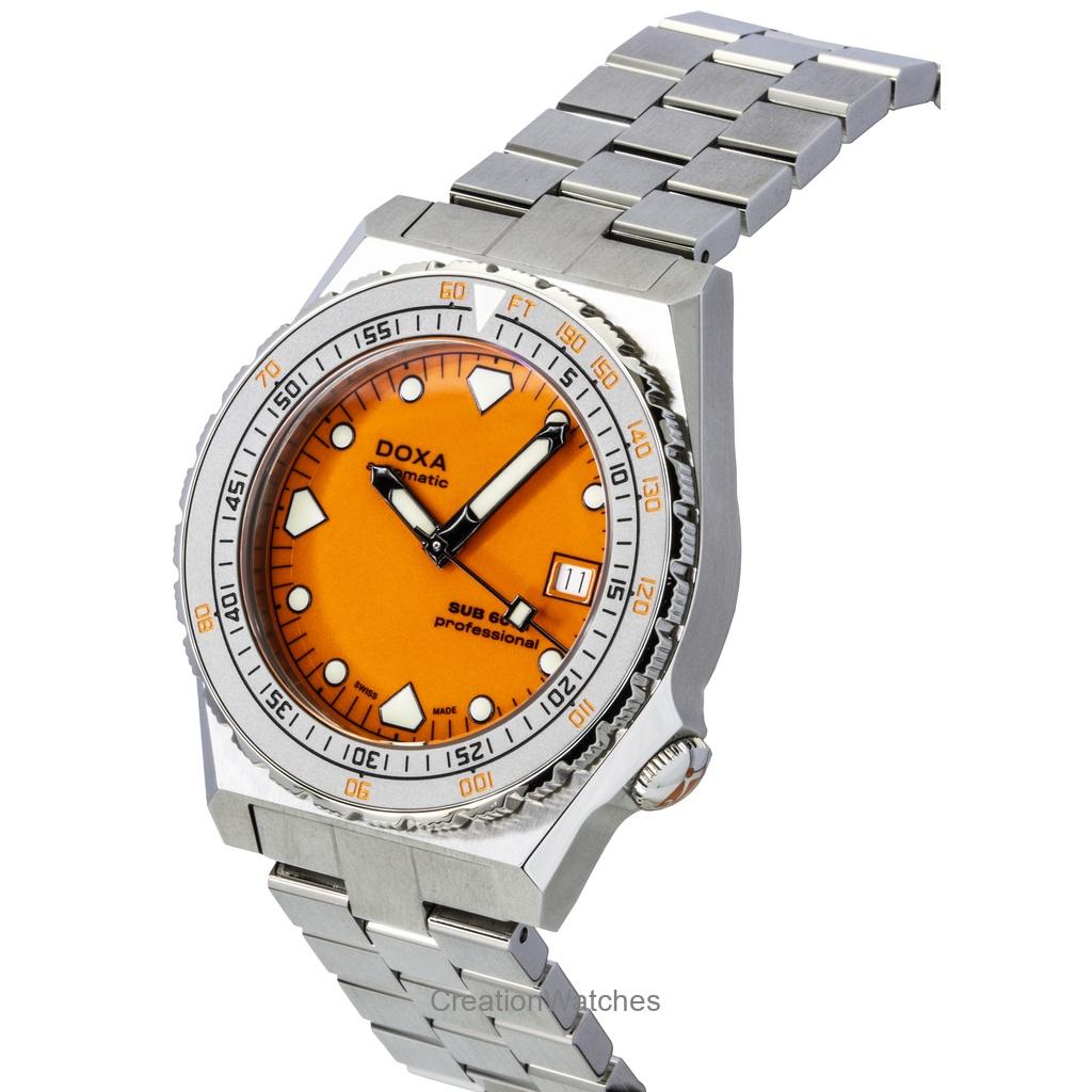 Doxa SUB 600T Professional Orange Dial Automatic Diver's 862.10.351.10 600M Men's Watch With Extra Straps