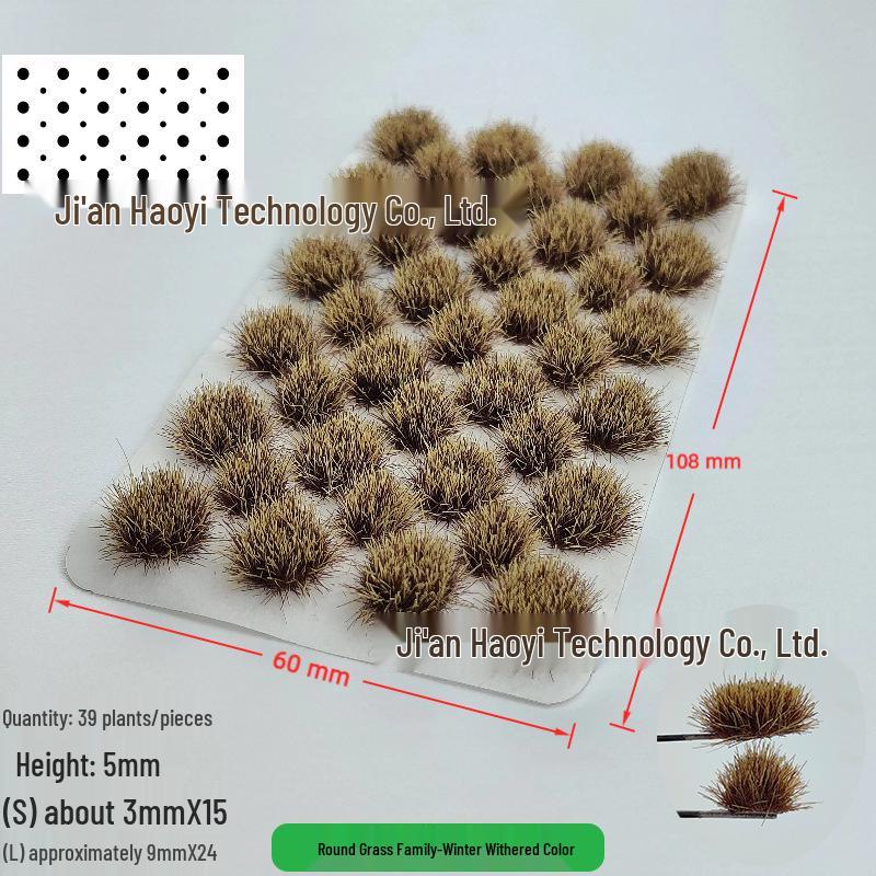 5mm39 Grass Tufts for Train Track Models and Military Dioramas - Handmade DIY Scenery Material