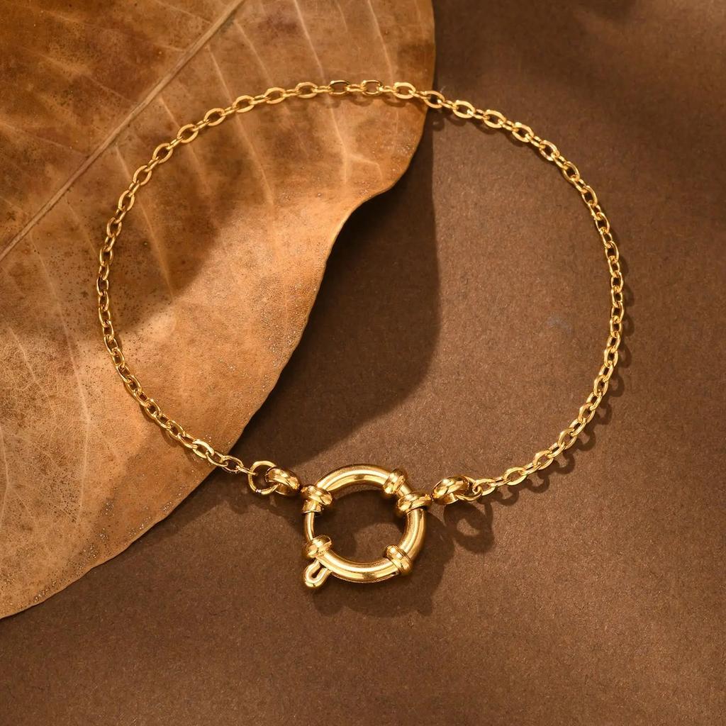 Exquisite Small Square Chain Bracelet for Women Girls, Gold Color Stainless Steel Bubble Buckle Bracelets,Fashion Jewelry Gifts