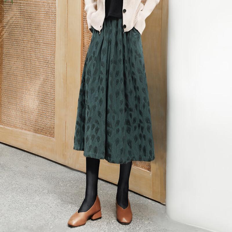 

Sibaishe Women s Retro High-Waist A-Line Midi Skirt L