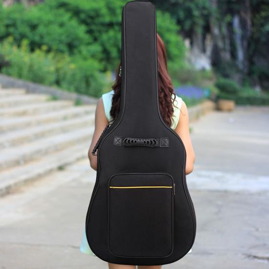 39-calowa torba na gitarę z dwoma regulowanymi paskami na ramię Pogrubiony pokrowiec na gitarę elektryczną Wodoodporna przegroda zapinana na zamek Torba na gitarę basową
