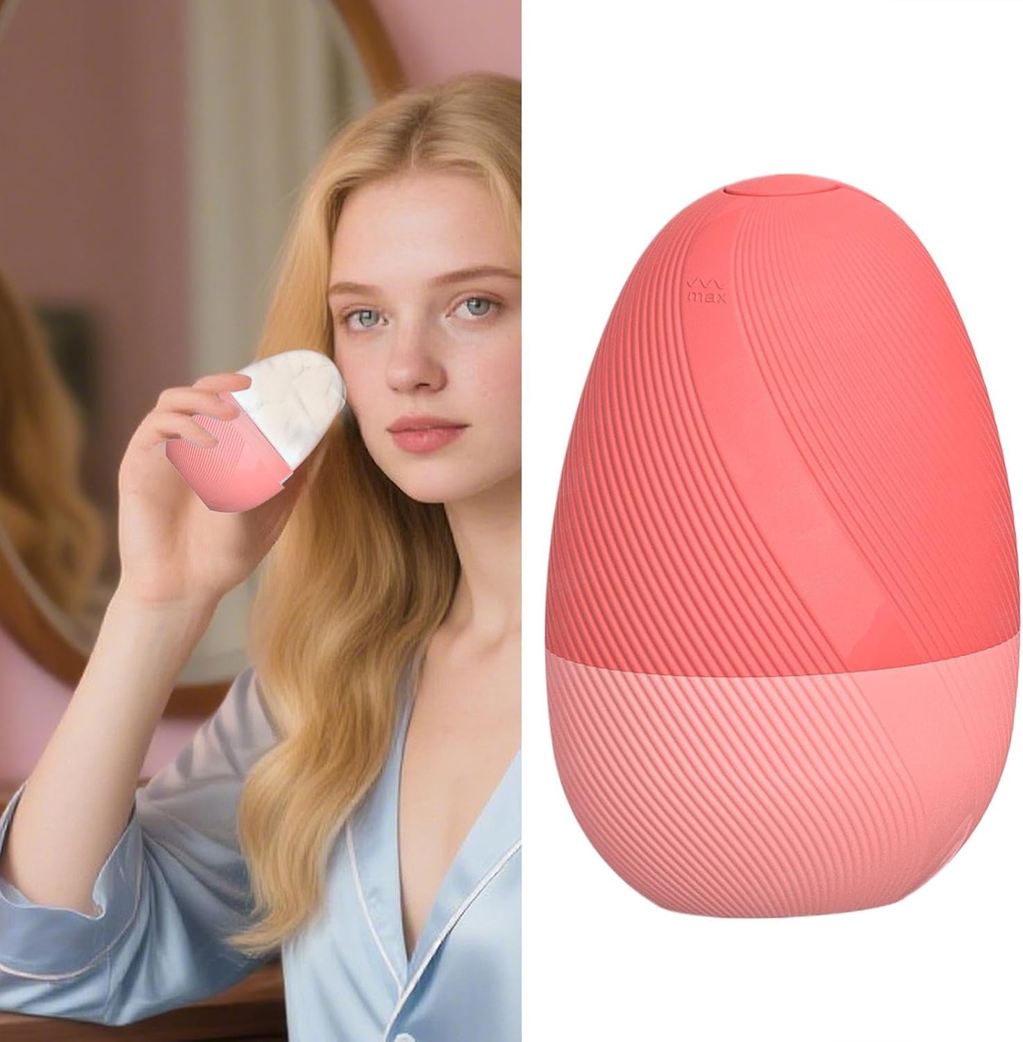 

Ледяной ролик для лица Холодный силиконовый ледяной ролик для лица для сияющего лица для отечных глаз для женщин Путешествия Спа Дом Восстановление после тренировки розовый