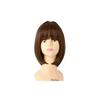 All Wig More Silky Bob Heat Resistant Maroon Brown
