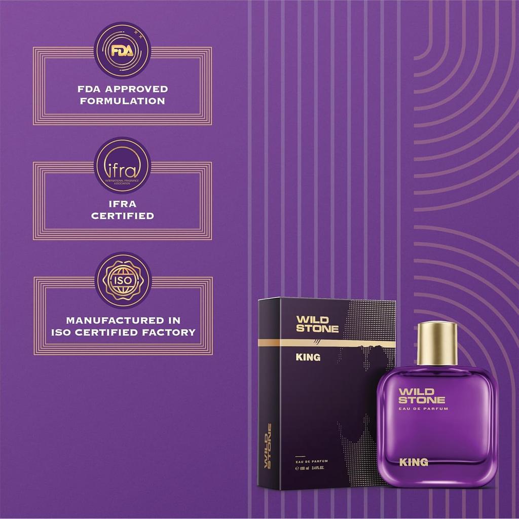 King Perfume for Men, 100ml| Long-Lasting Fragrance | Best Gift for Him L Premium Perfume for Men L Infused with Woody & Oriental Notes