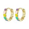 925 Sterling Silver Kids Earrings For Girls Small Hoop Earrings Little Girls Fashion Hypoallergenic Jewelry Birthday Gifts Rainbow Colorful