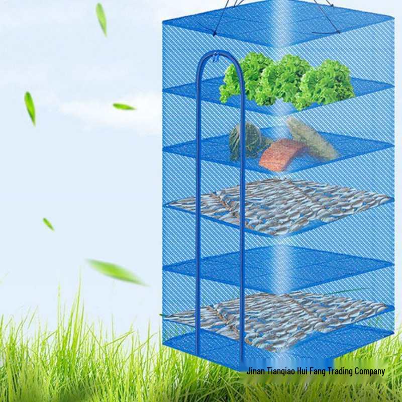 Foldable Sun-Dried Fish Net Enclosure: Five-Layer Thick Anti-Fly Drying Bag for Dried Goods