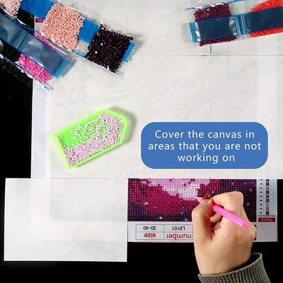 30/50pcs Diamond Painting Dust Sticker - Anti-stick, Anti-dirty Embroidery Handmade Art Protective Film - Diamond Painting Tool Accessories