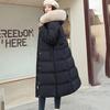 Down Jacket Women's Winter Long Cotton-padded Over The Knee Korean Loose Thickened Solid Color Padded Jacket