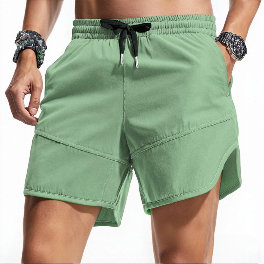 Herren Sommer Schnelltrocknend Und Atmungsaktiv Locker Vielseitig Sporthose Mit Kordelzug Und Schlitzdesign