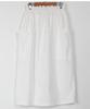 Ppaeppae Big Size Shirred Elastic Pocket Slit H-Line Long Skirt