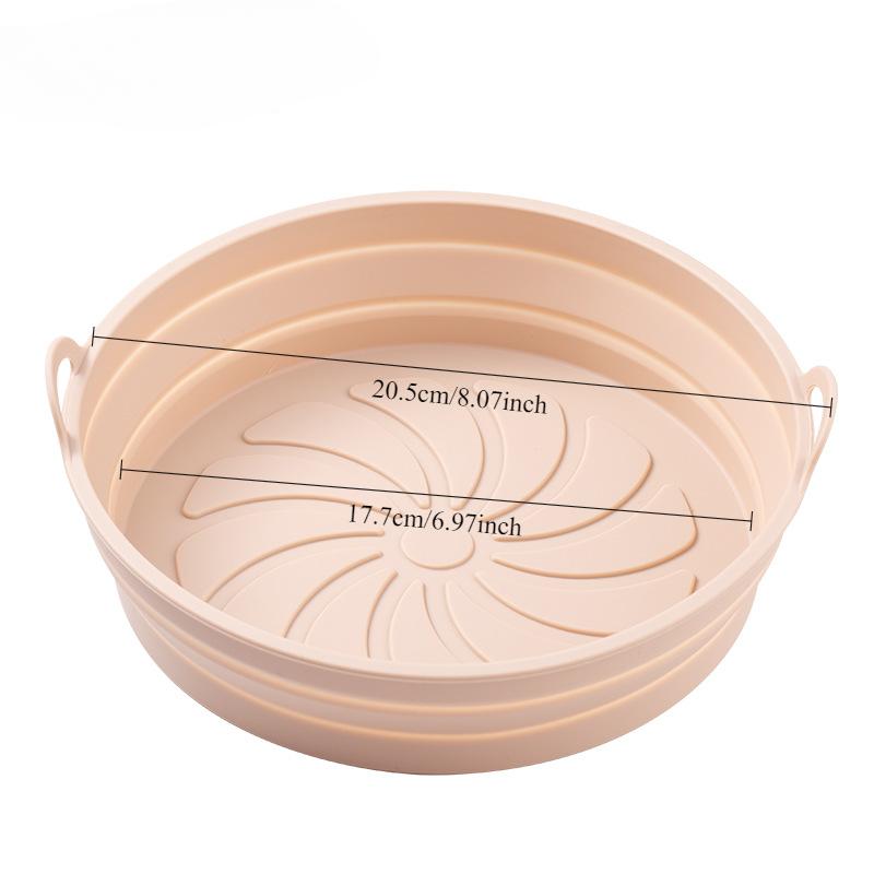 Round Collapsible Baking Sheet Air Fryer Silicone Pot Thick Reusable Silicone Square Air Fryer Liner Baking Tray Baking Utensils