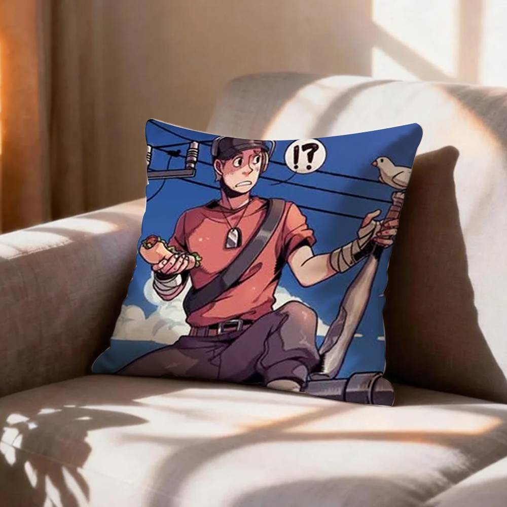Scout Medic Team FFortress TF Pillow Case Pattern Printed Pillowcase For Living Room Sofa Cushion Cover