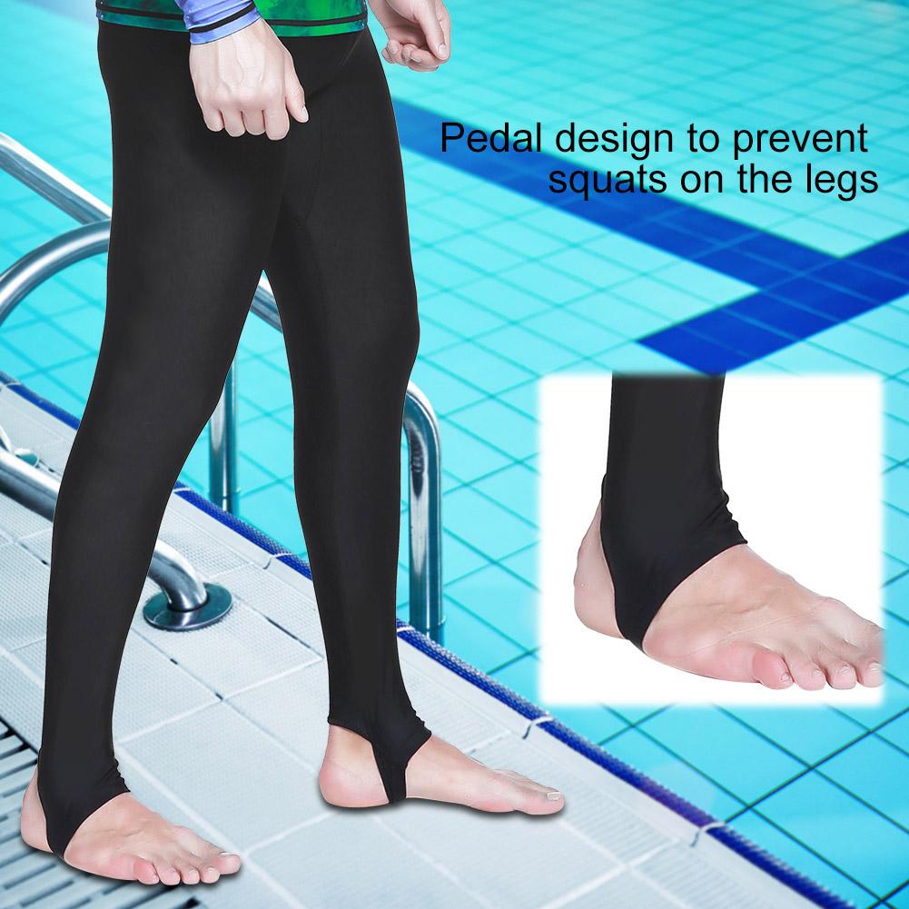KEEP DIVING Comfortable Adult Swimming Trunks Dive Long Pants with Foot Strap(L)