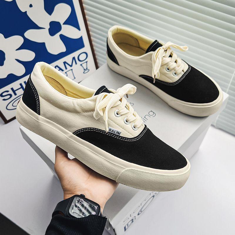 

2024 summer canvas shoes men s breathable retro board shoes dopamine men s board shoes old Beijing cloth shoes board shoes 44