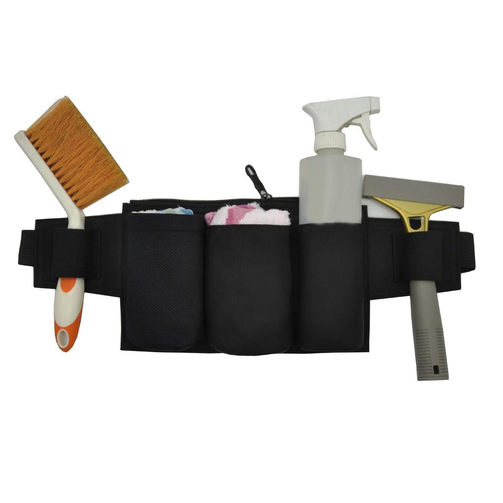 Reinforced Tool Belt Pouch Organizer Bag Oxford Cloth Waist Pocket Carrier for Cleaning and Workshop Tasks