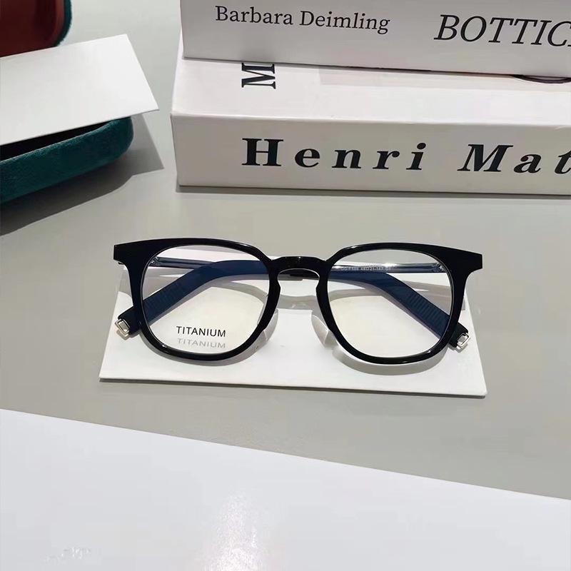 

Junda Ultralight Acetate Square Frame Glasses with Pure Titanium and Anti-Blue Light Protection GG-F598 прозорий/глибокий