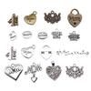 20pcs Mom Series Charms For DIY Jewelry Making Lovely Family Heart Love Mom Charms For Mother's Day Gift