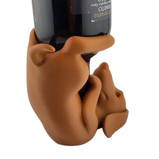 Dachshund Wine Bottle Holder PLA Dog Figurine Beer Bottle Display Stand Organizer
