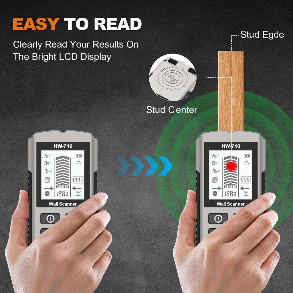 Multi Function Handheld Metal Detector for Construction and Security Professional Grade 5 In 1 Deep Seeking Detector