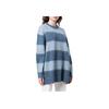 Michael Kors SS22 Striped Patchwork Loose Knit Round Neck Sweater Women Sweater Blue MH160794RA-424