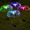 LED Solar Jellyfish Lamp: Seven-Color Stainless Steel Waterproof Outdoor Garden Light