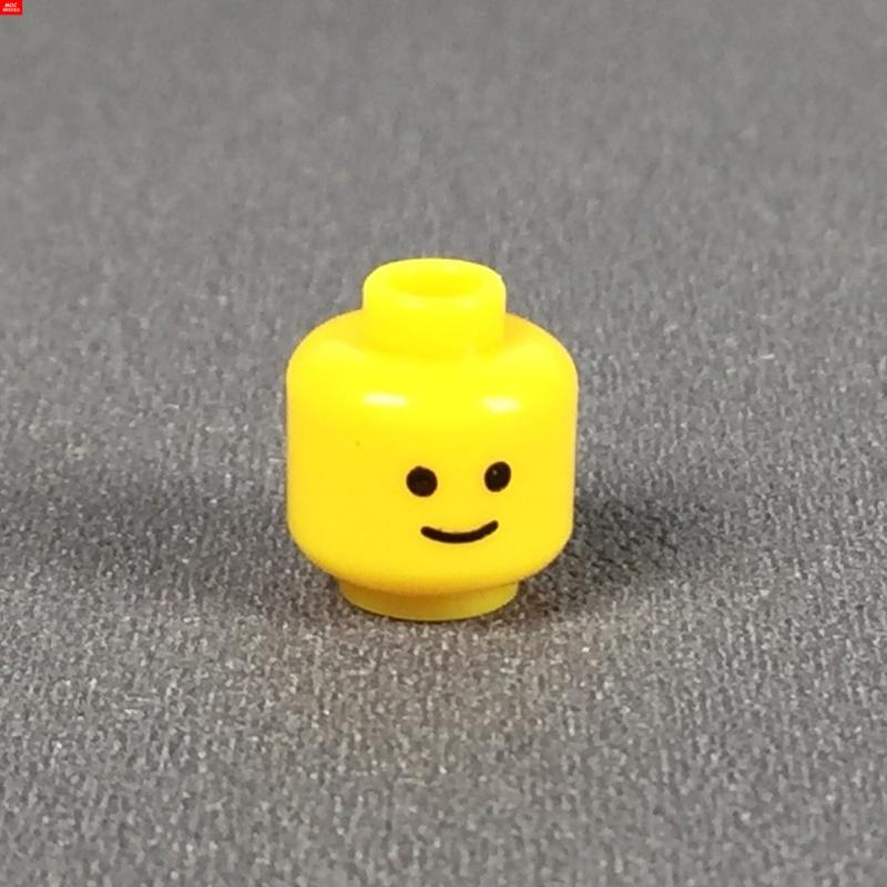 9pcsMOC Blocks 8034 8046 Traditional smile laugh expression 4cm Figure Face Printed Head Assembled Construction Bricks Children Playthings