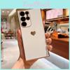 For Samsung S25 Solid Color Silver Heart Pattern Tpu Phone Protective Case For Teens