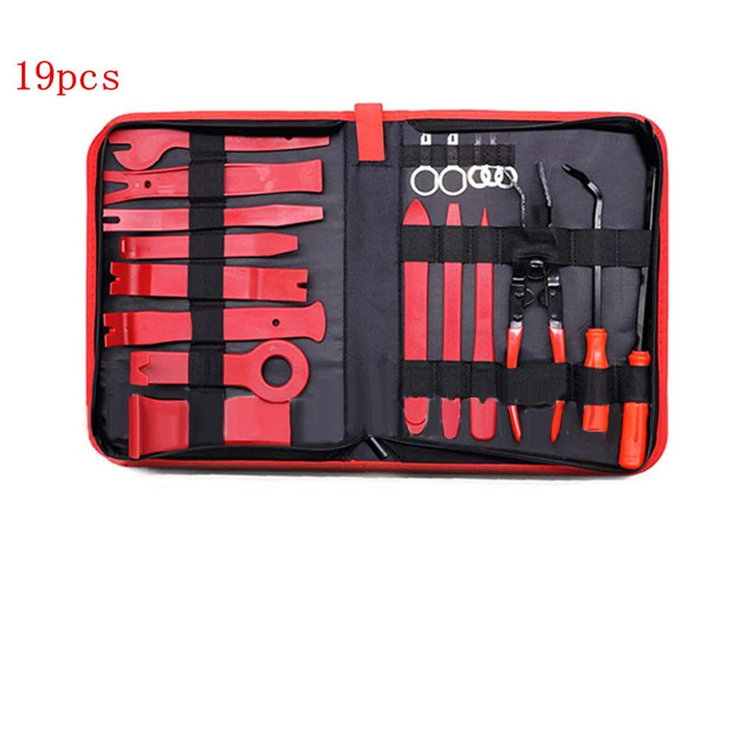 Auto Pry Tools Set Car Trim Removal Hand Tool Kit with Puller Clip Pliers for Fastener Removal