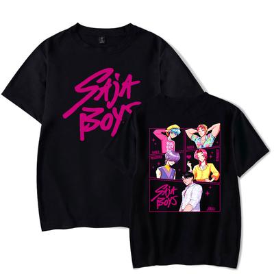 KPop Dämonenjäger Saja Jungen T-Shirt Harajuku Rundhals Freizeitshirt Geschenk