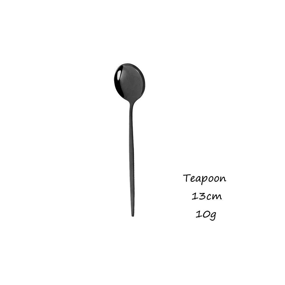 Hot Sale Black Luxury Dinnerware Cutlery Set 18/10 Stainless Steel Flatware Home Dessert Fork Spoon Knife Kitchen Dinner Set