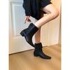 Mote High-end Ankelstøvletter Høst og Vinter Nye Midtleggstøvletter Dame Flate Såler Dame Lav Hæl