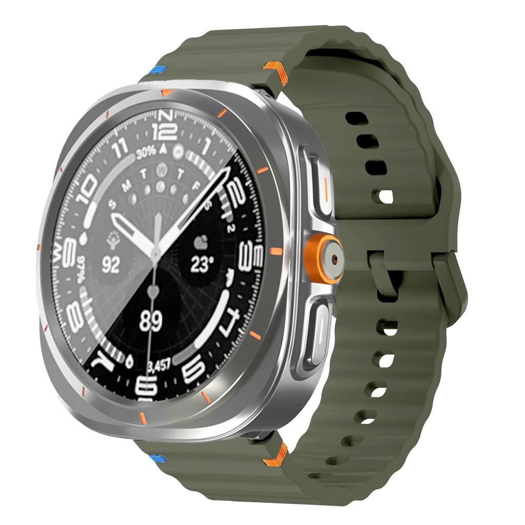 Bracelet+Changer en Boîtier Ultra pour Samsung Galaxy Watch 7 6 40 44mm Mettre à niveau vers Galaxy Watch Ultra 47 Protecteur d'Écran en Verre Trempé
