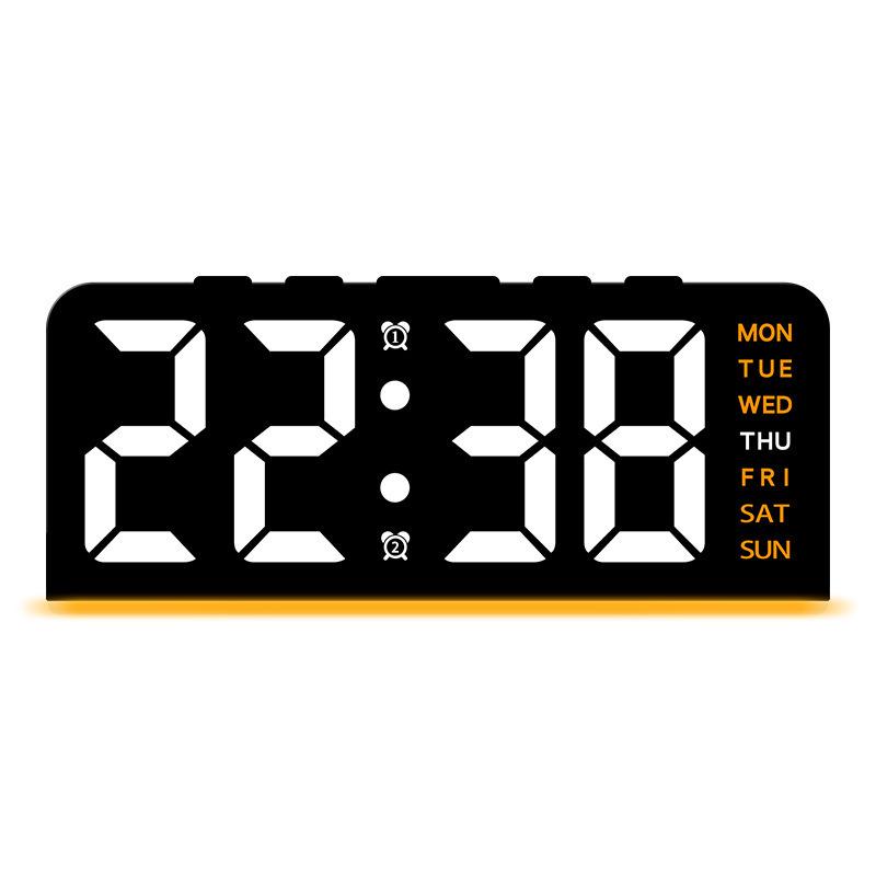 GH8033 Innovative LED Digital Desk Clock with Large Numerals - Multifunctional Alarm and Date Display