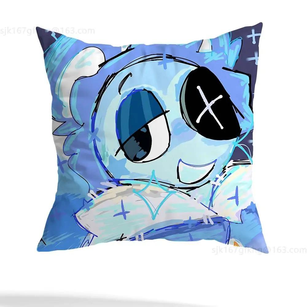 Cute Cartoon Character Cushion Cover Anime Throw Pillow Case For Kids Room Sofa Couch Chair Home Decor Square 40X40Cm 1 Pc