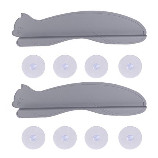 Yousheng 2 Stück Cartoon Katze Spülbecken Spritzschutz mit Saugnäpfen Gemüsewaschen Wasserspritzer Schutz Küchenarbeitsplatte Kätzchen Spritzschutzbrett