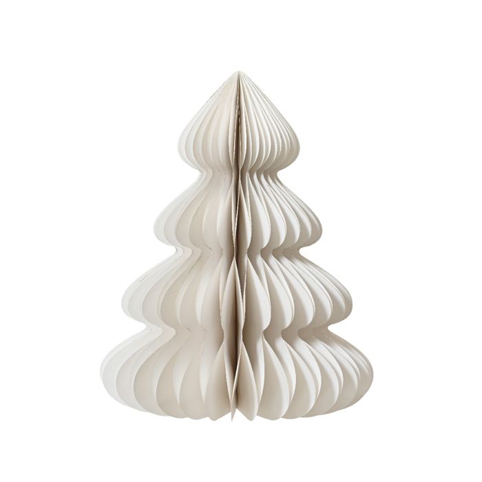 DECORAZIONE ALBERO DI NATALE DI CARTA, Ø48 H60 Cm, BIANCA, NATALE, DECORAZIONI NATALIZIE
