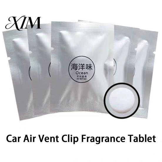 Car Air Freshener 10Pcs Fragrance Tablet Long Lasting Replacement Solid Scent Vent Clip Refill Vehicle Supplies Aromatherapy