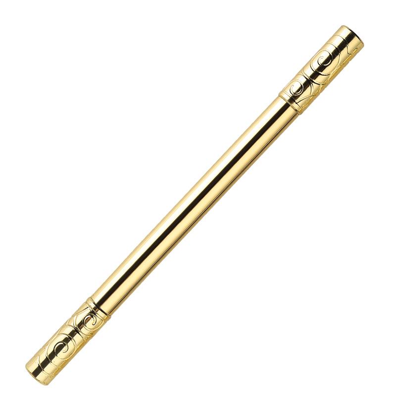 Golden Cudgel Brass Signature Pen - Magnetic, Baked Paint Finish, Ideal for Gifting, Business Promotions, or Student Use