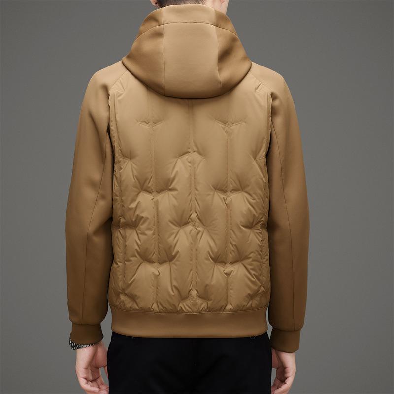 Down Jacket Men's Hooded Splicing Autumn Down Jacket