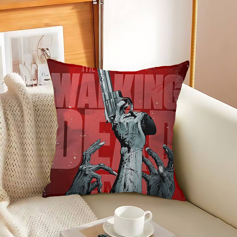 Classic Movie T-the W-walking D-dead Decorative Room Aesthetics Pillow Case Home Decor Bedroom Sofa Bed Couch Pillow Cover