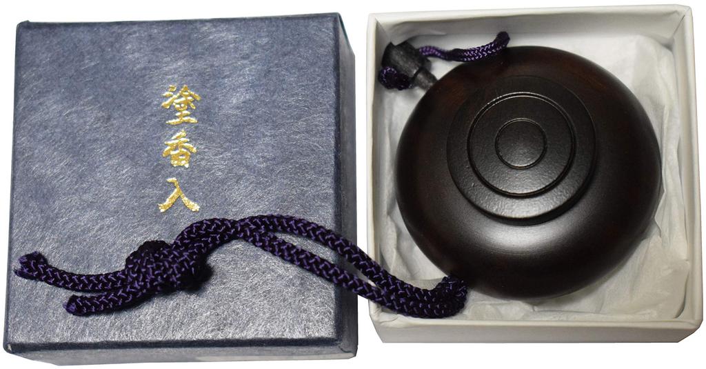 Awaji Baikundou Lacquered Incense Holder (Zuko) Ebony Portable #659010