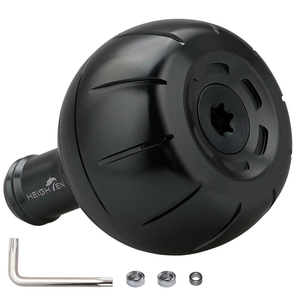 HEIGHTEN 38mm Reel Handle Knob, Compatible with Shimano, Daiwa, and Type A Reels, Gear Series (Dark Gray (22STELLA/23AIRITY)) (890)