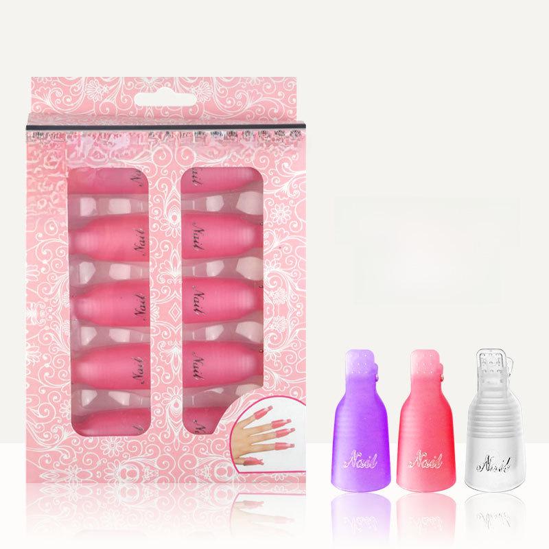Nail Polish Remover Clips: 10-Piece Pack with Cotton Towel for Phototherapy Nails