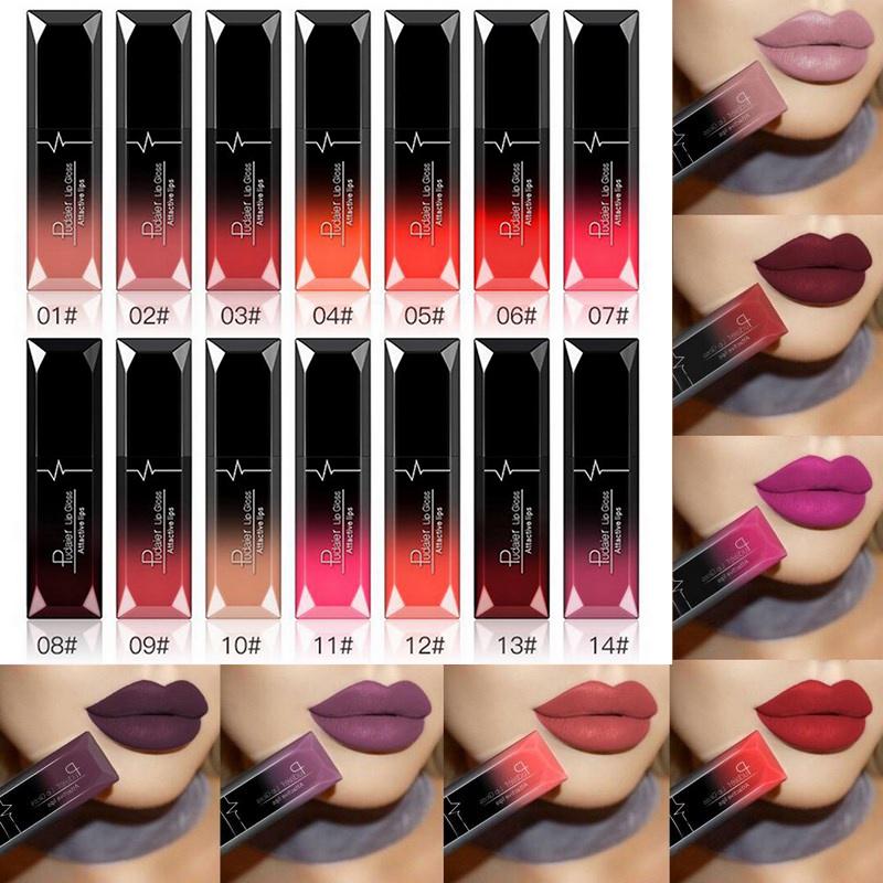 

Pudaier Matte Lipe Gloss Lip Tint Lipgloss Макияж Прочный 24 часа увлажняющий матповидной помады