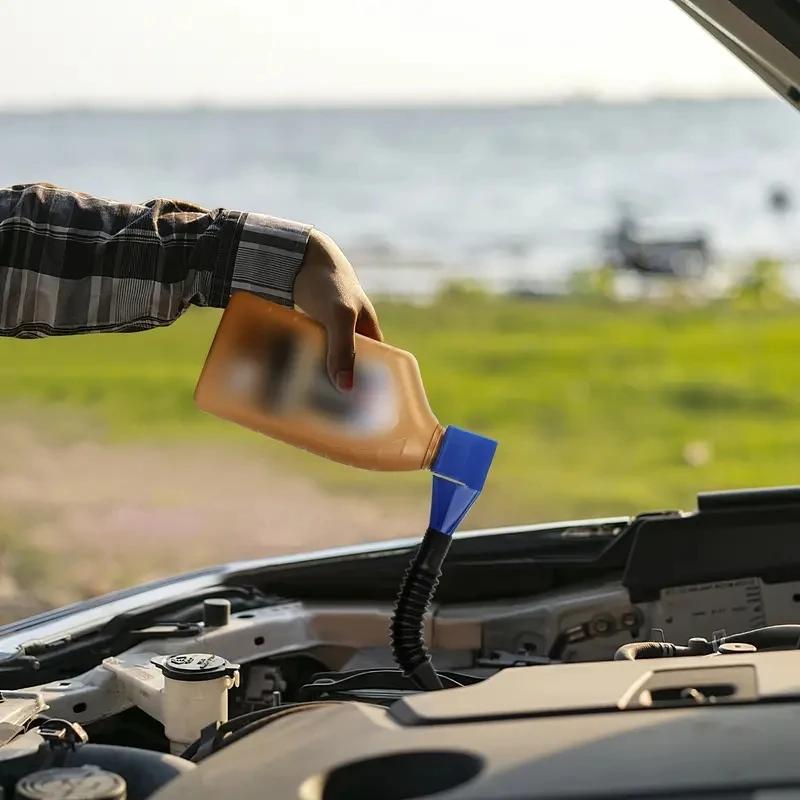 1/4 stücke Teleskop Auto Tanken Trichter Universal Motor Öl Benzin Filter Transfer Trichter Werkzeug Faltbare Tragbare Trichter