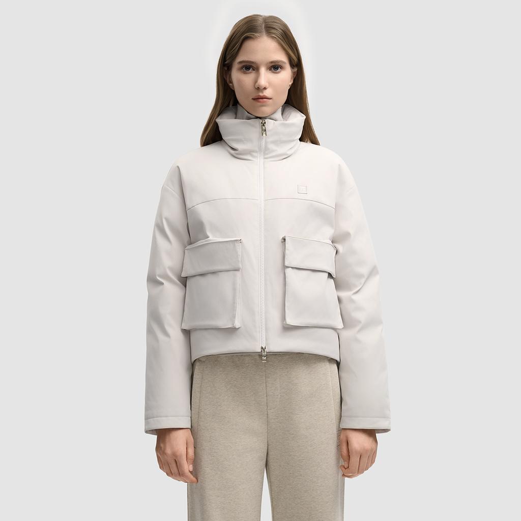 Fila Milano Series Fashion Simple Elegant Casual Versatile Comfortable Warm Waterproof Windproof Short Down Jacket Women Outerwear F11W545901FIV