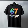Six Seven Shirt – 67 Graphic T-Shirt Colorful Number Design, Unisex Streetwear Tee Graphic T-Shirt,Six Seven Dripping 6 7Design