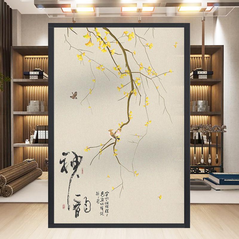 Chinese Style Flower Bird Window Film Home Bathroom Decor Frosted Window Stickers Static Cling Stained Privacy Glass Film