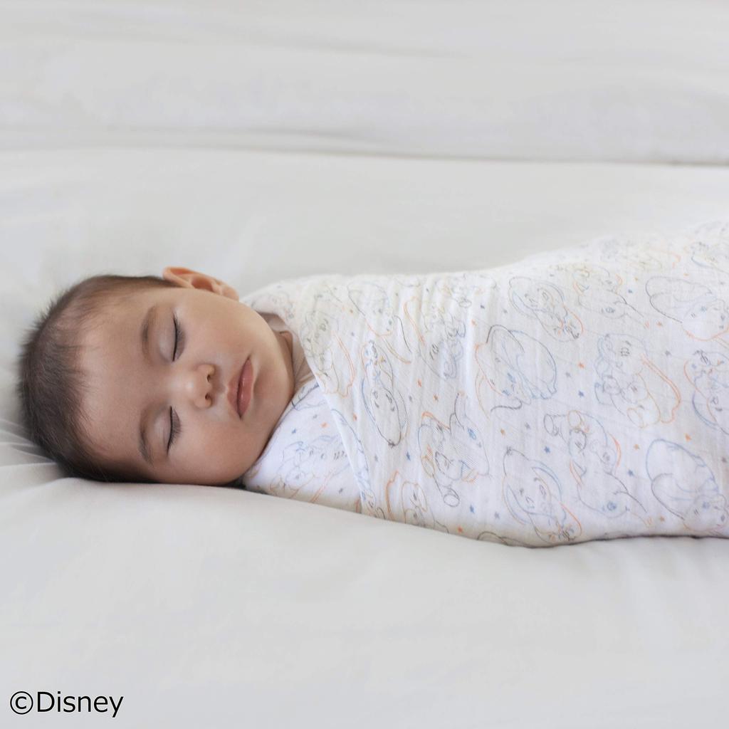 Aden Anais Aiden and Anais Swaddle Dumbo Set of 3 120 X 120cm Disney Design Muslin Cotton Swaddle Newborn SWADABDASWC30004DIJ +